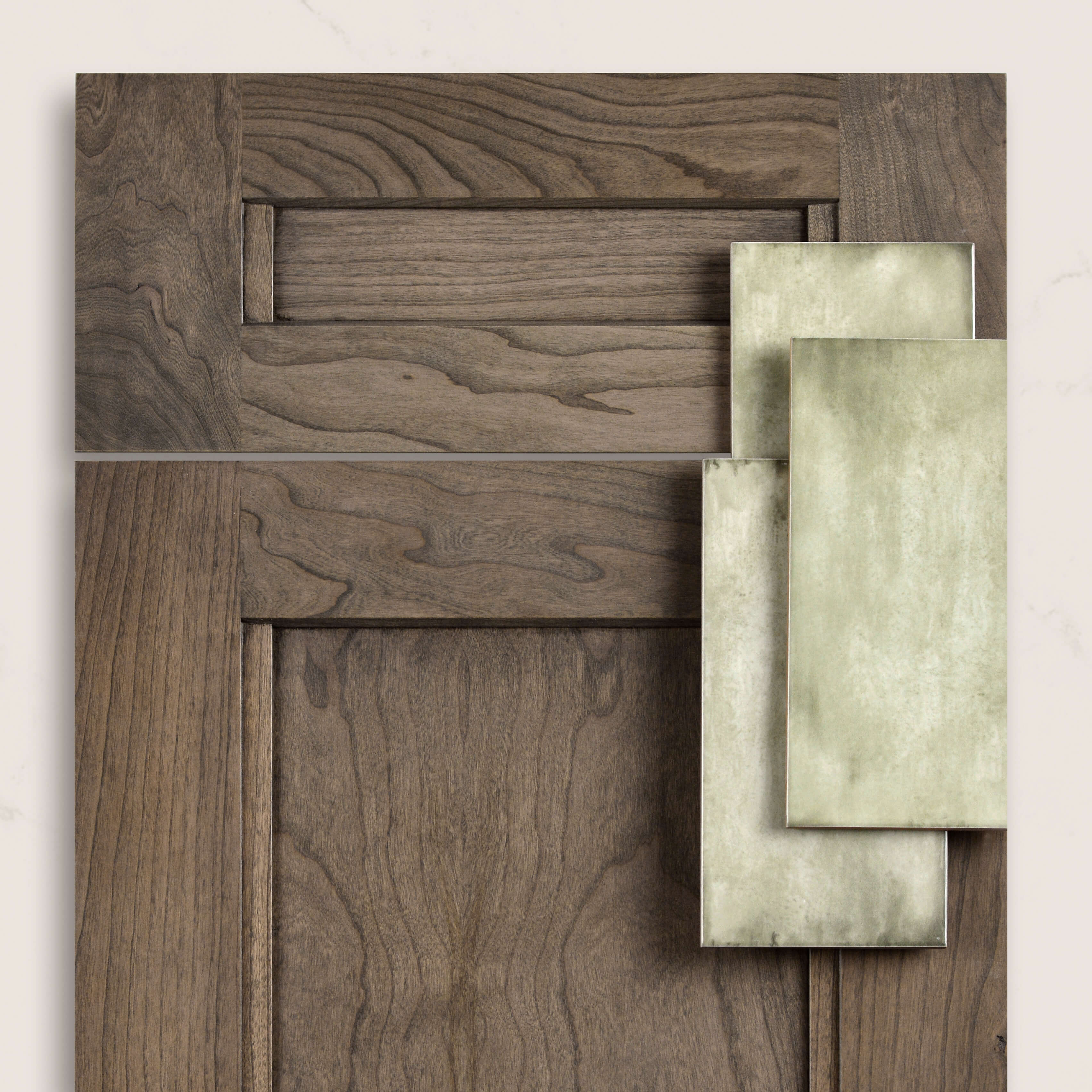 Dura Supreme Avery door style in Cherry with a Heather stain.