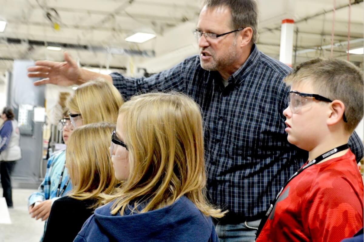 A factory tour for kids.