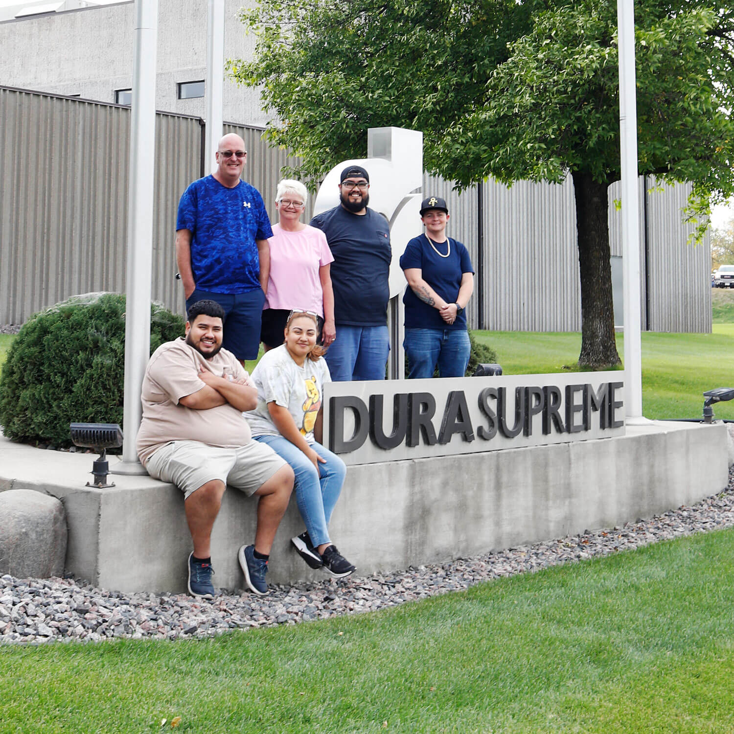 The first members of Dura Supreme's North Carolina production team while visiting the Minnesota headquarters for extensive training. 